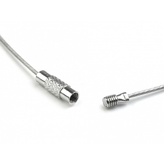 Memory Wire Necklace with Barrel Clasp, platinum, 2 pc.