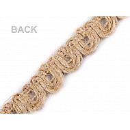 Jute Braid Trimming width 12 mm, natural burlap, 9 m