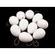 Plastic Easter Eggs 46x64 mm with hanging loop / DIY, white milk, 2 pc.