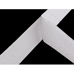 Self-adhesive Hook and Loop Fastener width 30 mm, white, per metre