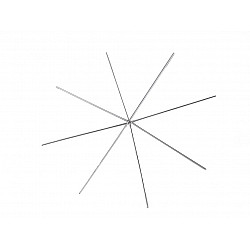 Wire Star / Snowflake for Beading DIY Ø9 cm, platinum, 2 pc.