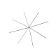 Wire Star / Snowflake for Beading DIY Ø9 cm, platinum, 2 pc.