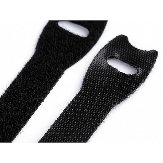 Velcro Cable Tie length 20 cm, black, 10 pc.