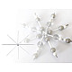 Wire Star / Snowflake for Beading DIY Ø10 cm, platinum, 2 pc.