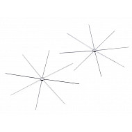 Wire Star / Snowflake for Beading DIY Ø10 cm, platinum, 2 pc.