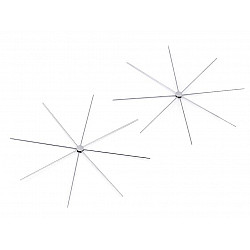 Wire Star / Snowflake for Beading DIY Ø10 cm, platinum, 2 pc.