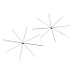 Wire Star / Snowflake for Beading DIY Ø10 cm, platinum, 2 pc.