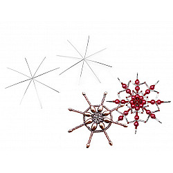 Star / Christmas snowflake wire template Ø9 cm, platinum, 5 pc.