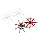 Star / Christmas snowflake wire template Ø9 cm, platinum, 5 pc.