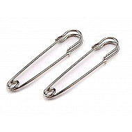 Decorative Safety Pin 13x65 mm, platinum