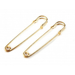 Oversized Safety Pin 13x75 mm, gold