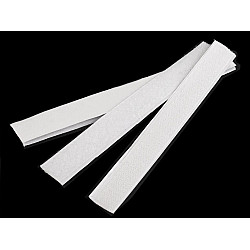 Adhesive Hook And Loop Fastener width 20 mm, white, 10 pr.