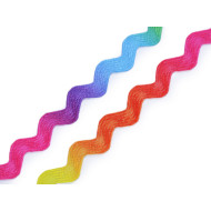 Ric Rac Ribbon Rainbow width 6 mm, multicolor, 1 m