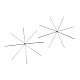 Wire Star / Snowflake for Beading DIY Ø10 cm, platinum, 2 pc.