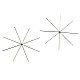 Wire Star / Snowflake for Beading DIY Ø9 cm, platinum, 2 pc.