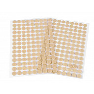 Hook And Loop Self Adhesive Circles / Dots Ø10 mm, lightbeige