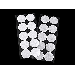 Hook And Loop Self Adhesive Circles Dots Ø35 mm, white