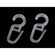 Plastic Curtain Hook, Transparent, 50 pc.