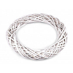 Wicker Wreath Ø40 cm, white