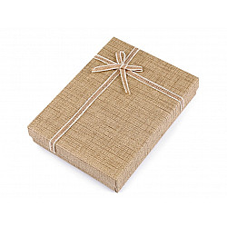 Paper Gift Box 12x16 cm for Jewellery, natural medium