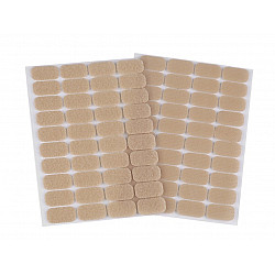 Hook And Loop Self Adhesive Rectangles 15x25 mm, beige