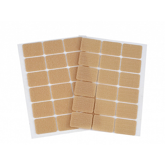 Hook And Loop Self Adhesive Rectangles 25x32 mm, beige