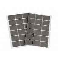 Hook And Loop Self Adhesive Rectangles 25x32 mm, grey