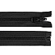 Plastic Zipper, width 5 mm, length 50 cm, with reversible slider, black