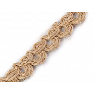 Jute Braid Trimming width 12 mm, natural burlap, 9 m