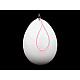 Plastic Easter Eggs 46x64 mm with hanging loop / DIY, white milk, 2 pc.