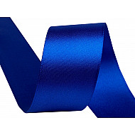 Double Faced Satin Ribbon width 40 mm, rich blue, 20 m