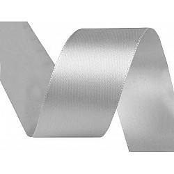 Double Faced Satin Ribbon width 40 mm, silver, 20 m