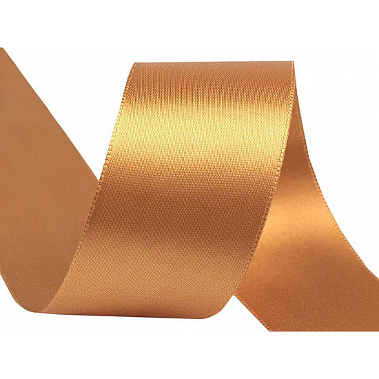 Double Faced Satin Ribbon width 40 mm, gold, 20 m