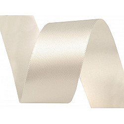 Double Faced Satin Ribbon width 40 mm, cream lightest, 20 m