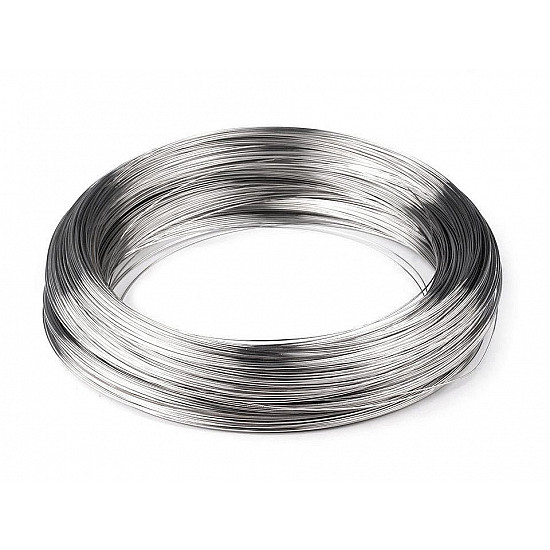 Memory wire for necklaces Ø 15cm, platinum, 20 g