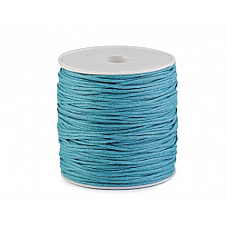 Cotton Waxed Cord Ø1,5-2 mm, blue turquise