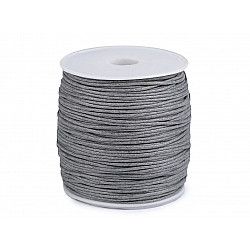 Cotton Waxed Cord Ø1,5-2 mm, grey