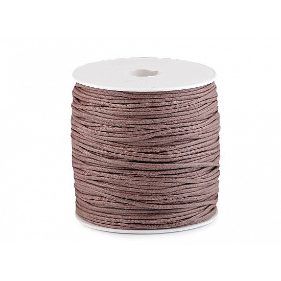 Cotton Waxed Cord Ø1,5-2 mm, light brown