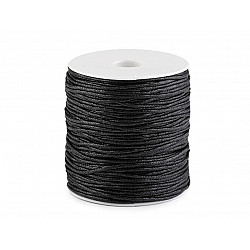 Cotton Waxed Cord Ø1,5-2 mm, black