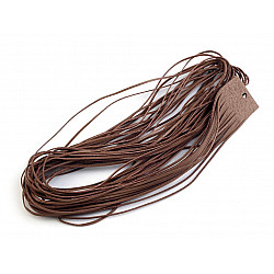 Leather String width 2 mm, 110 cm, brown, 20 pc.