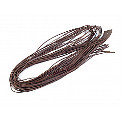 Leather String width 2 mm,  120 cm, brown, 20 pc.