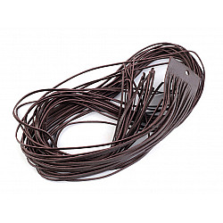 Leather String width 2 mm, 95 cm, darkbrown, 20 pc.