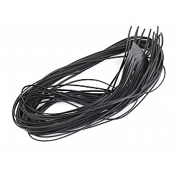 Leather String width 2 mm, 95 cm, black, 20 pc.