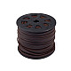 Imitation Leather Flat String, width 2.5 mm width, chocolate