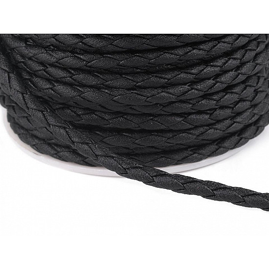 Eco-leather Cord Ø3 m, 1 metre, black