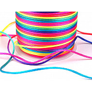 Rattail Rainbow Satin Cord Ø1 mm, 27 ml