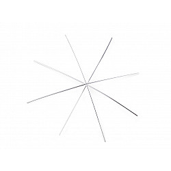 Star / Christmas snowflake wire template Ø9 cm, platinum, 5 pc.