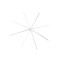 Star / Christmas snowflake wire template Ø9 cm, platinum, 5 pc.