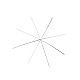 Star / Christmas snowflake wire template Ø9 cm, platinum, 5 pc.