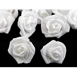 Decorative Foam Rose Ø4 cm, white, 10 pc.